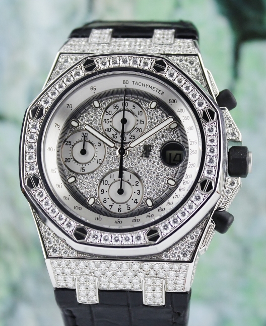 (image for) LIKE NEW 100% Original AP Royal Oak Offshore 18K White Gold Full Case Diamond / 26067BC.ZZ.D002CR.01